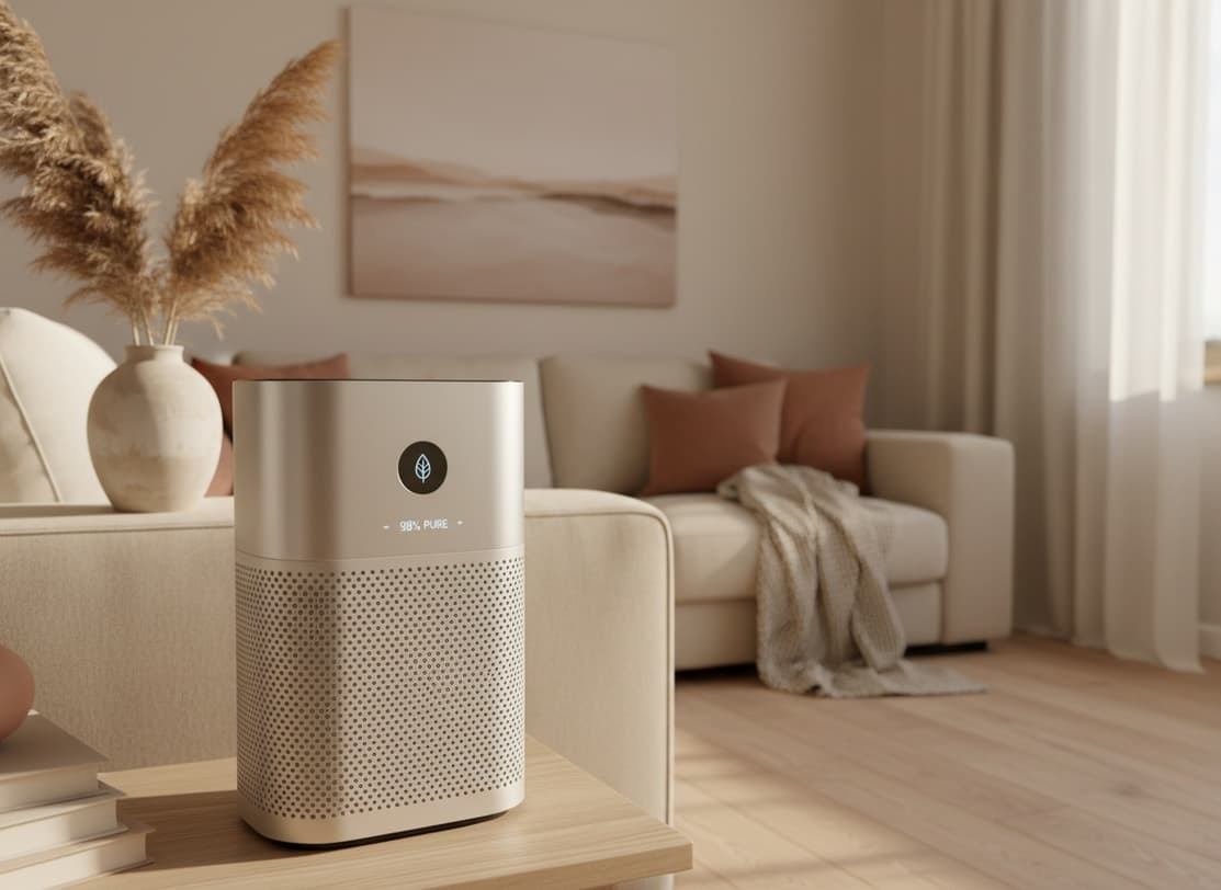 Purifier in a modern living room